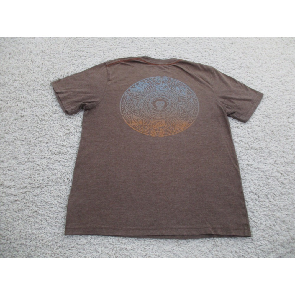 Howler Brothers Shirt Mens Small Brown Bros Cotton Polyester Aztec Mayan Western